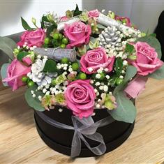 PINK &amp; SILVER HATBOX